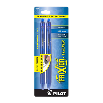 Pilot Frixion Ball Clicker Erasable Pen, 0.7mm - Blue