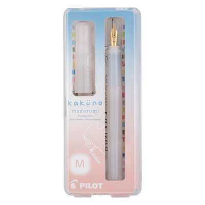 Pilot Kakuno Madoromi Fountain Pen, Cumulus White