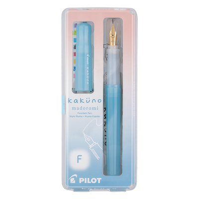 Pilot Kakuno Madoromi Fountain Pen, Light Blue