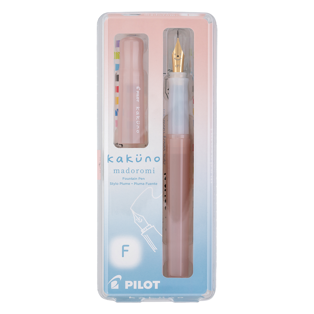 Pilot Kakuno Madoromi Fountain Pen, Light Pink