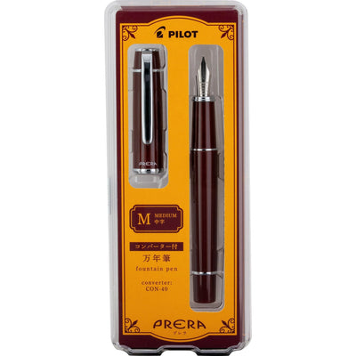 Pilot Prera fountain pen set in packaging on a white background