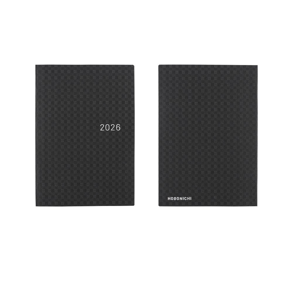 Hobonichi Techo 2026 HON, A6 - Paper Series: Black Gingham