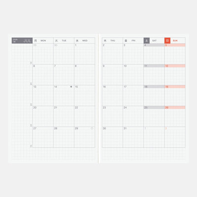Hobonichi Techo 2026 Original Book, A6 - Jan/Mon Start (English)