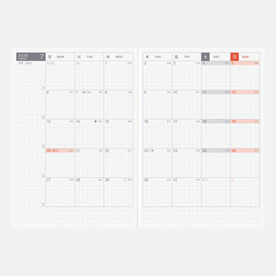 Hobonichi Techo 2026 Original Book, A6 - Jan/Mon Start (Japanese)