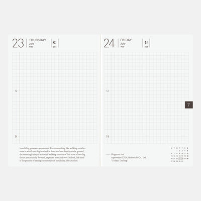 Hobonichi Techo 2026 Planner Book, A6 - Jan/Mon Start (English)