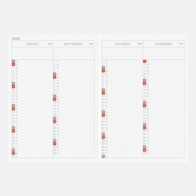 Hobonichi Techo 2026 Original Book, A6 - Jan/Mon Start (English)