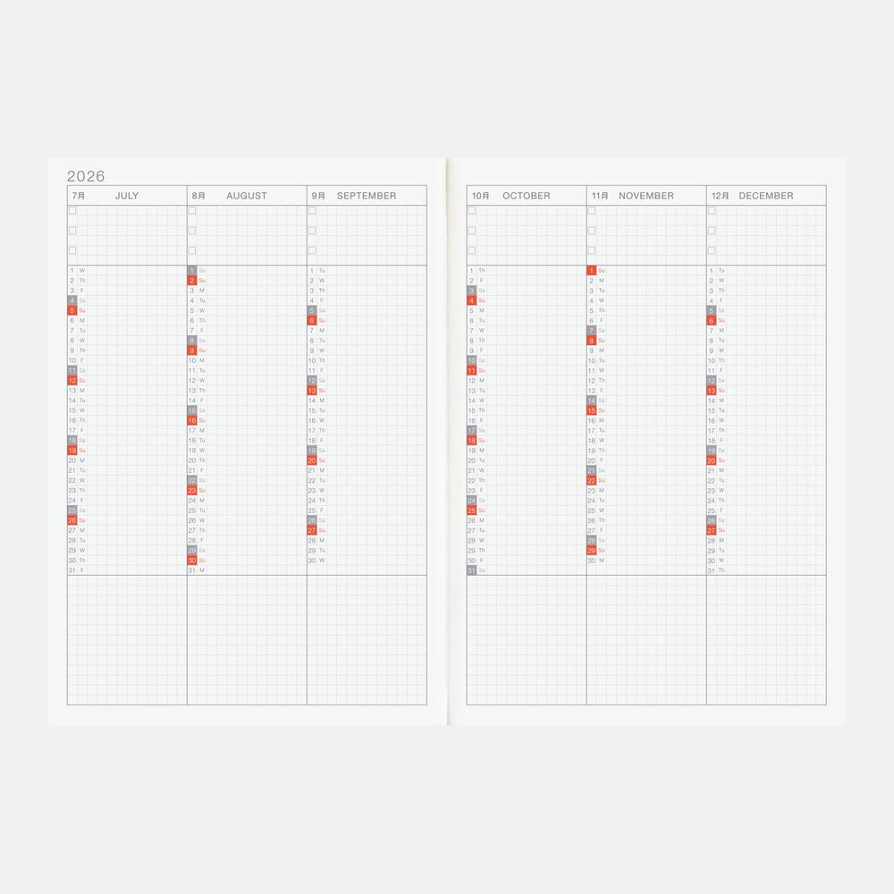 Hobonichi Techo 2026 Cousin Book, A5 - Jan/Mon Start (English)