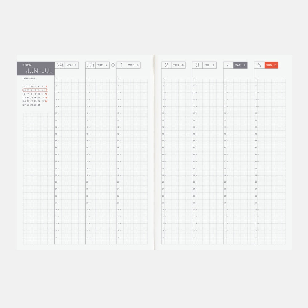 Hobonichi Techo 2026 Cousin Book, A5 - Jan/Mon Start (English)