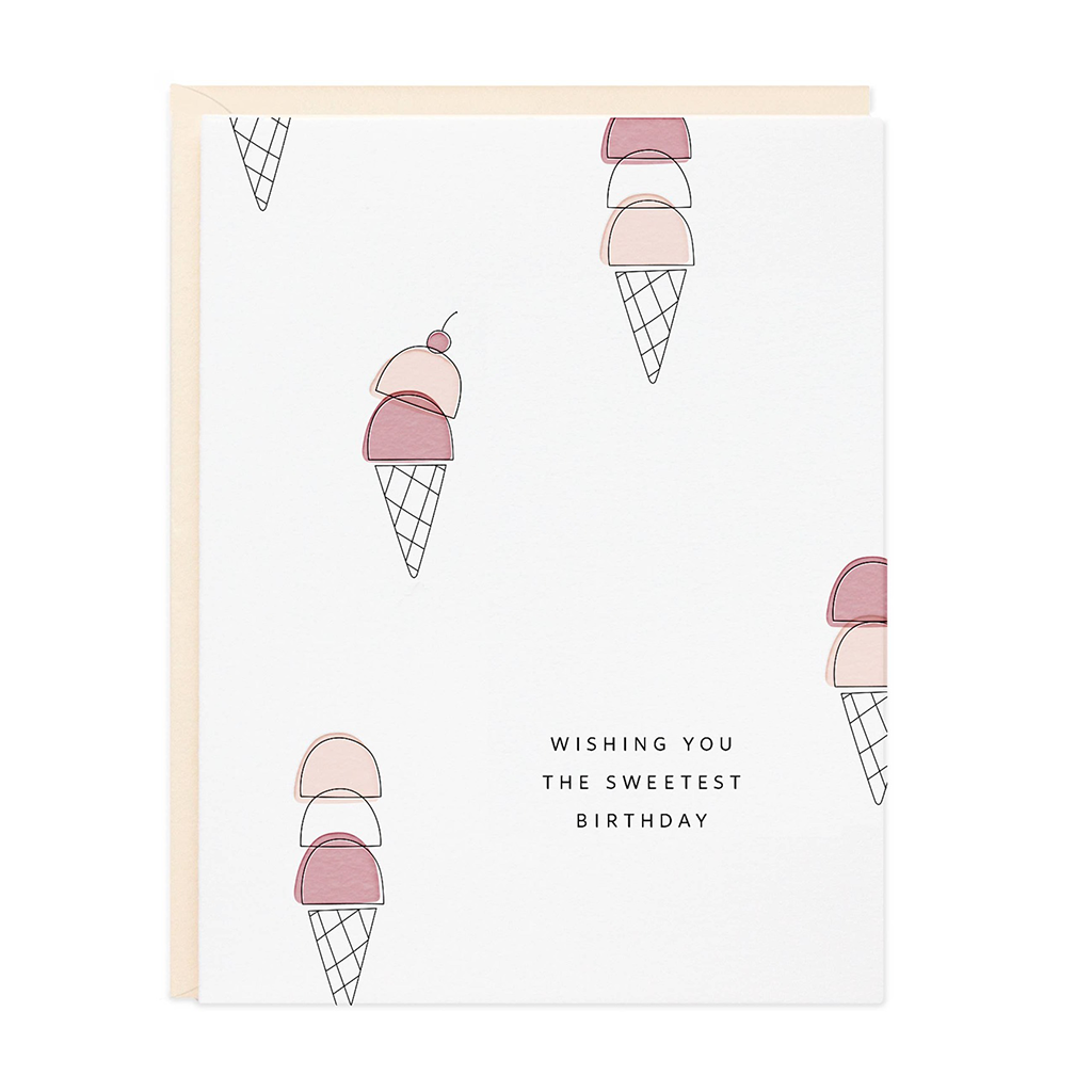 Ramona & Ruth Ice Cream Cones Birthday Card