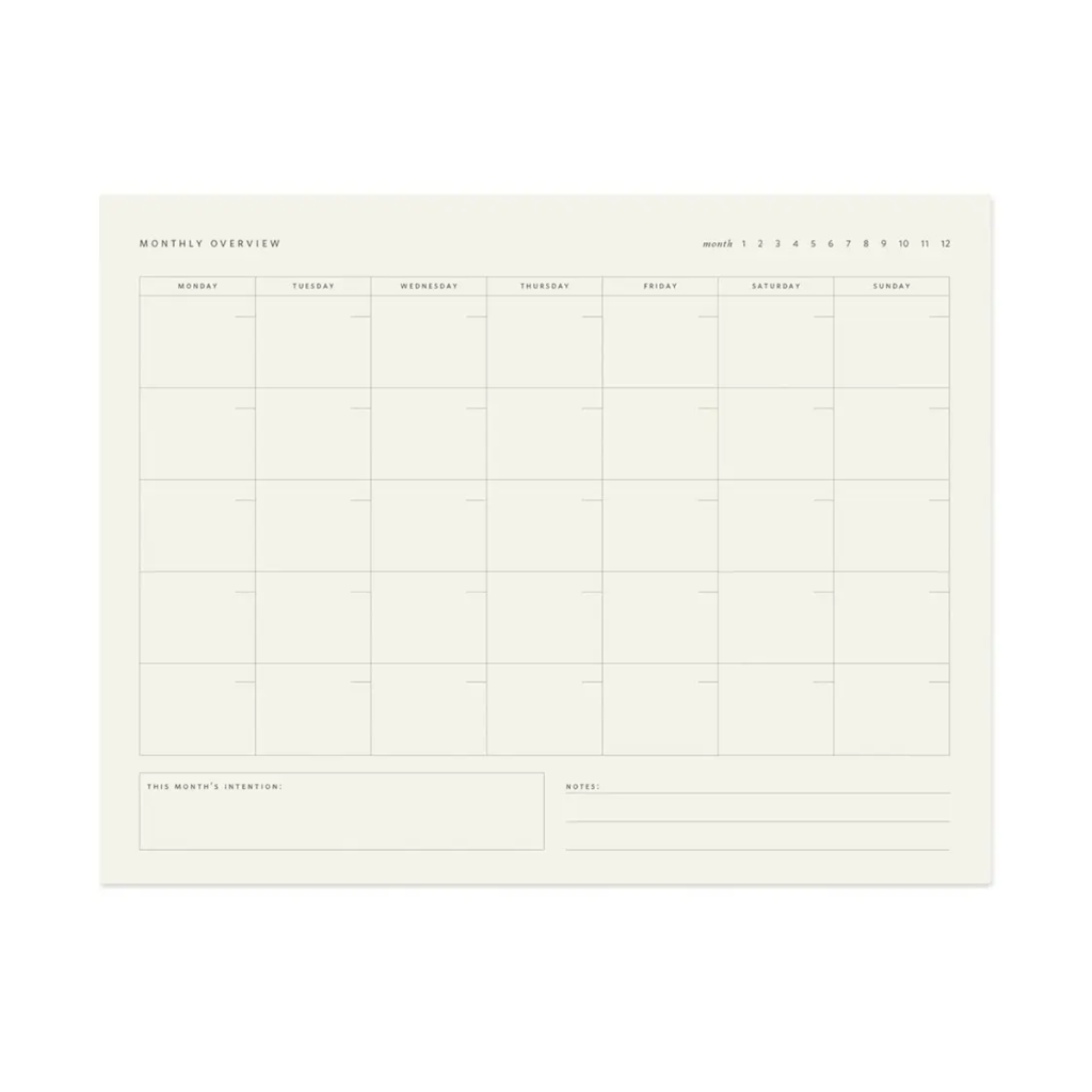 Ramona & Ruth Monthly Overview Notepad