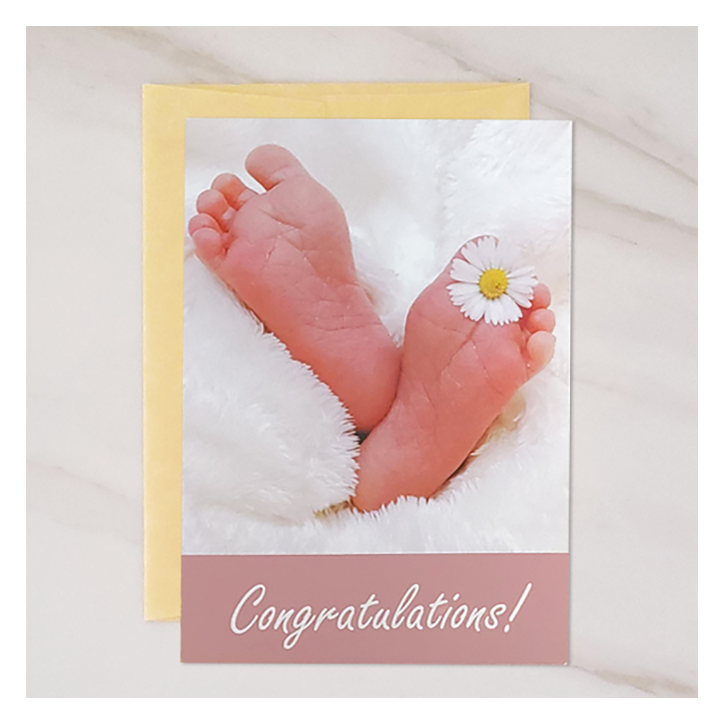 Baby Feet New Baby Card