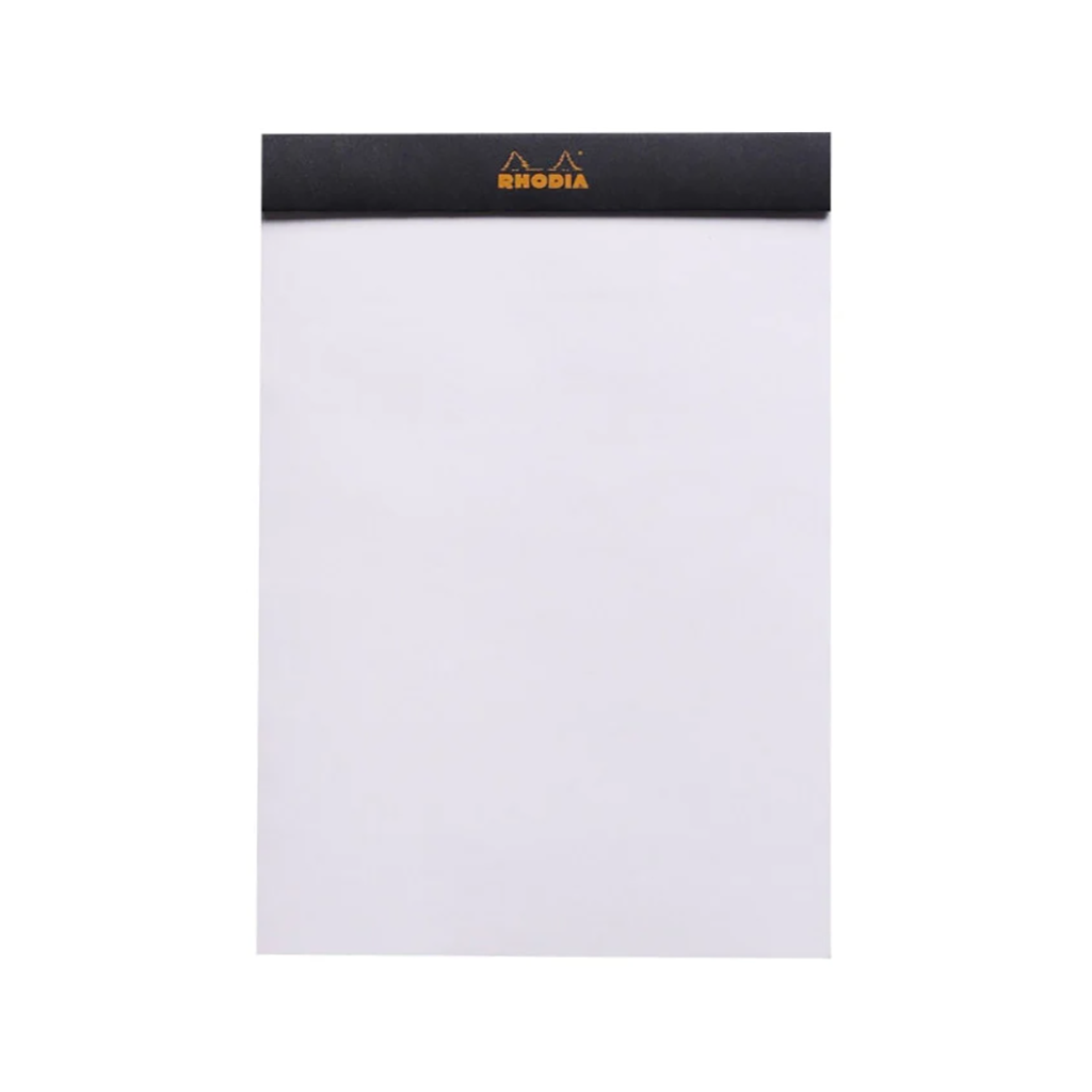 Rhodia Staple Bound Blank Black Notepad First Page, Image 3