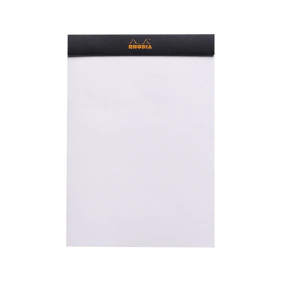 Rhodia Staple Bound Blank Black Notepad First Page, Image 3