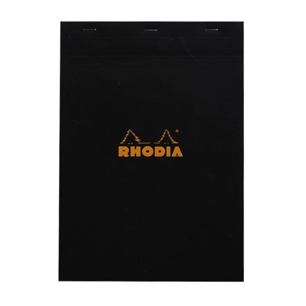 Rhodia Staple Bound Graph Black Notepad Front Cover, Image 1