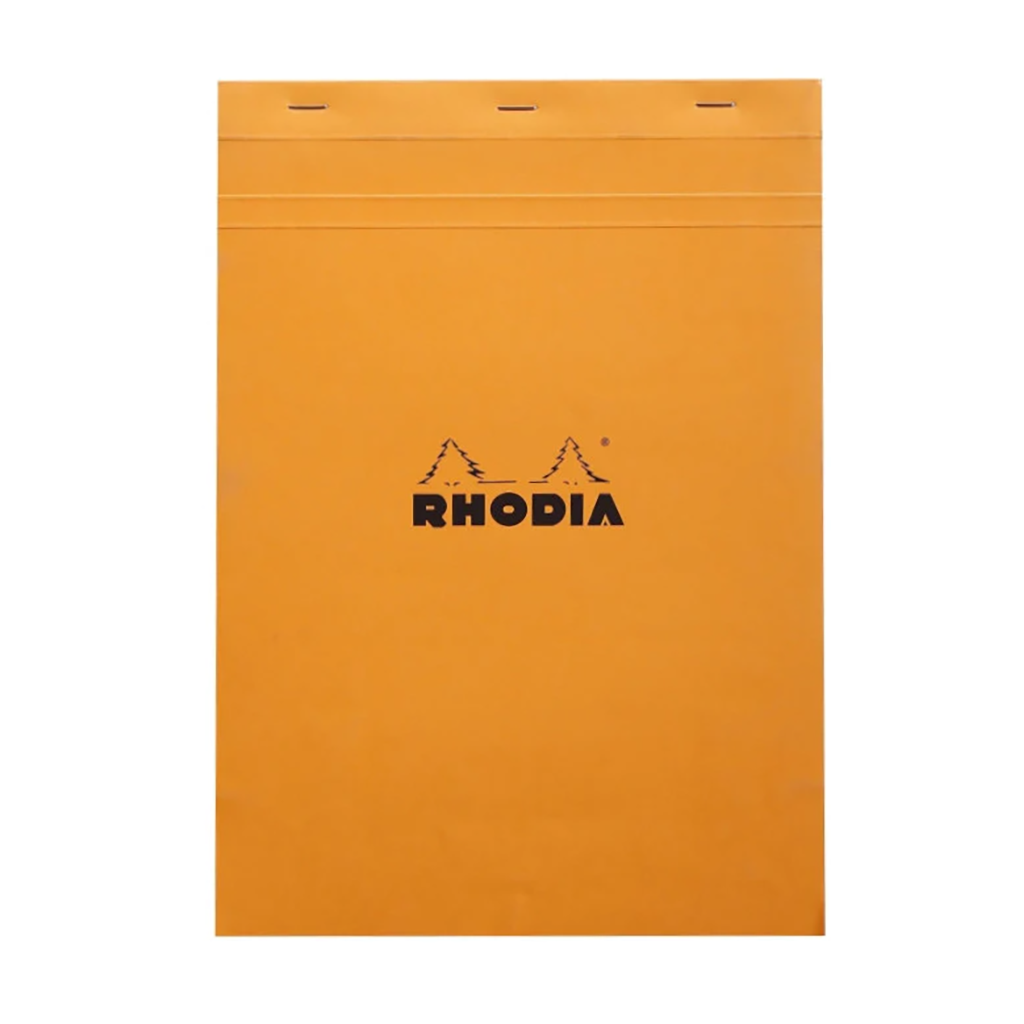 Rhodia Staple Bound Graph Orange Notepad Front Cover, Image 2