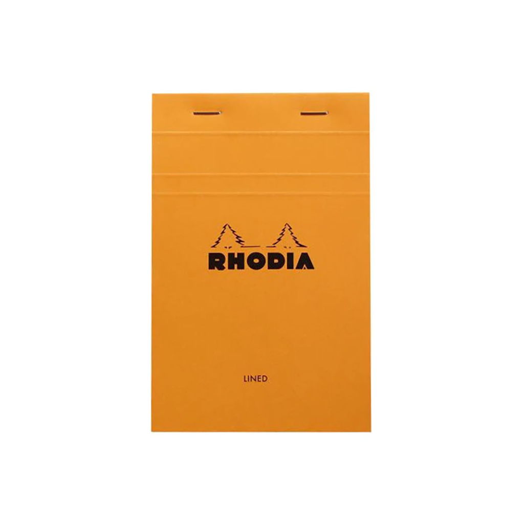 Rhodia Staple Bound Lined Orange Notepad Front Cover, Image 2