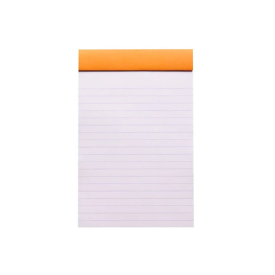 Rhodia Staple Bound Lined Orange Notepad Front Cover, Image 4