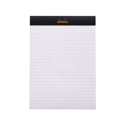 Rhodia Staple Bound Lined Black Notepad First Page, Image 3