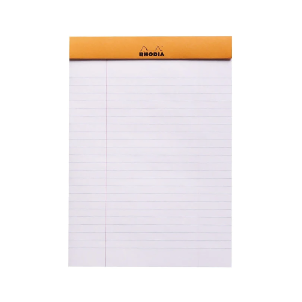 Rhodia Staple Bound Lined Orange Notepad First Page, Image 4