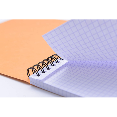 Rhodia Spiral Bound Graph Orange Notebook Perforated Pages, Image 7