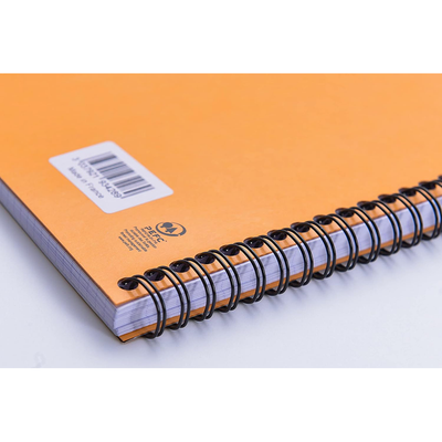 Rhodia Spiral Bound Lined Orange Notebook Spiral Binding, Image 6