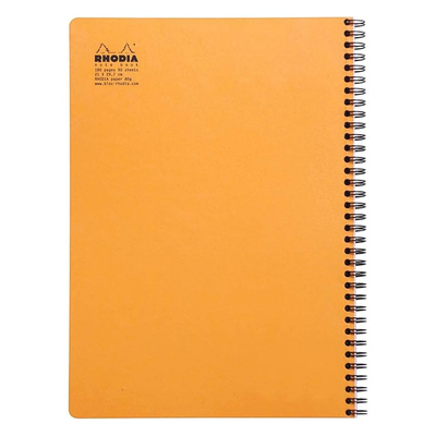 Rhodia Spiral Bound Lined Orange Notebook Back Cover, Image 5