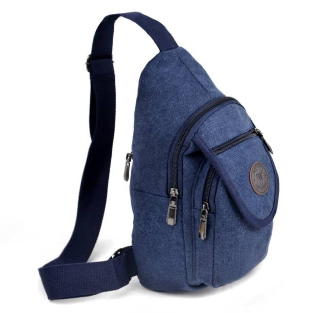 Canvas Crossbody Sling Bag Navy Fbg1820Nv at Lighthouse Paper Co. in Melbourne, FL, Image 1