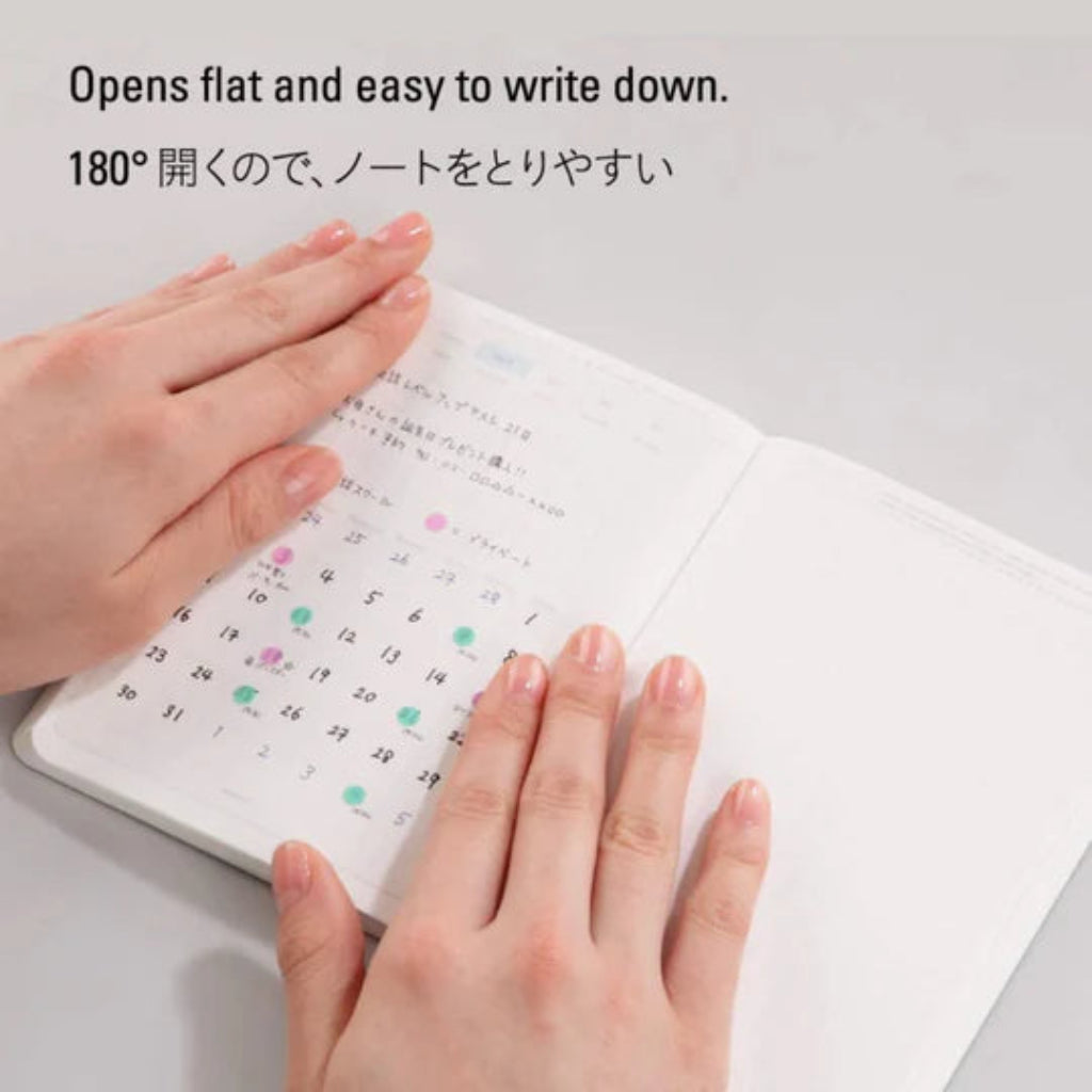 Stalogy 365 Days Grid Notebook, A5 - Black