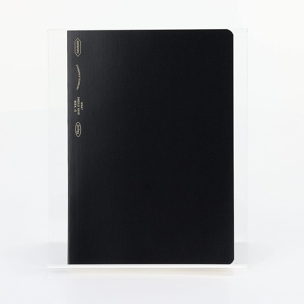Stalogy 365 Days Grid Notebook, A5 - Black