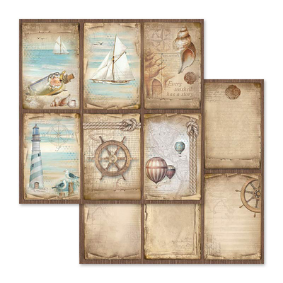 Stamperia Scrapbook Paper Pad, 10 Sheets, 12x12 - Sea Land