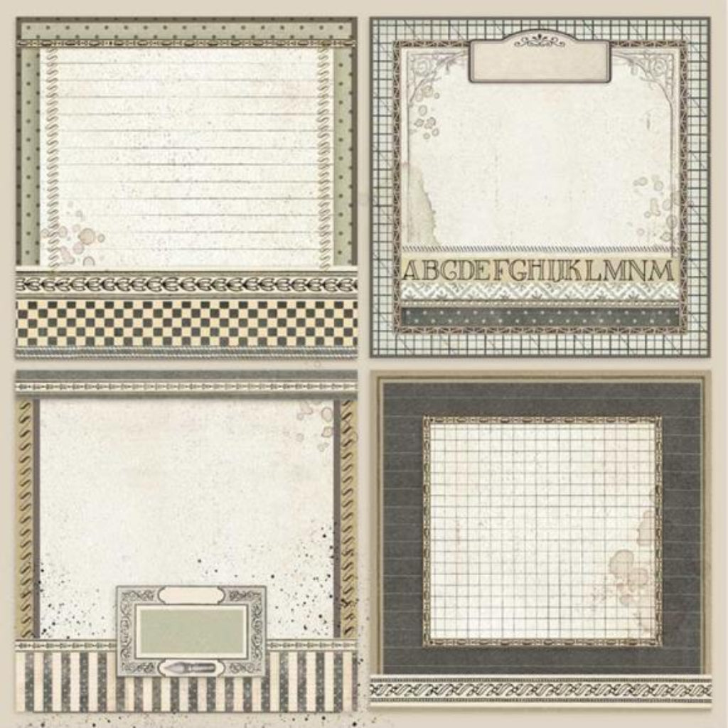 Stamperia Scrapbook Paper Sheet 12X12 Calligraphy Cards at Lighthouse Paper Co. in Melbourne, FL, Image 3