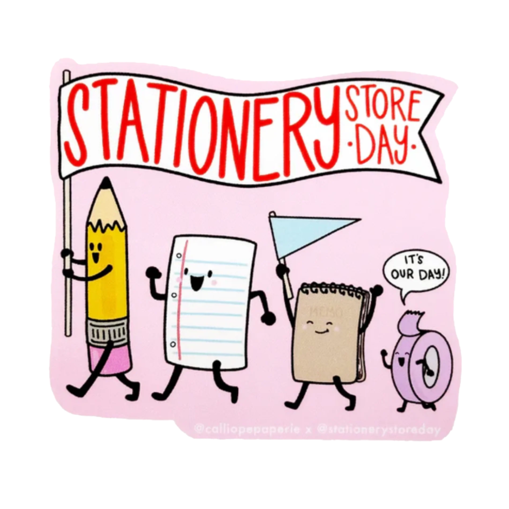 Stationery Store Day Paper Parade Vinyl Sticker