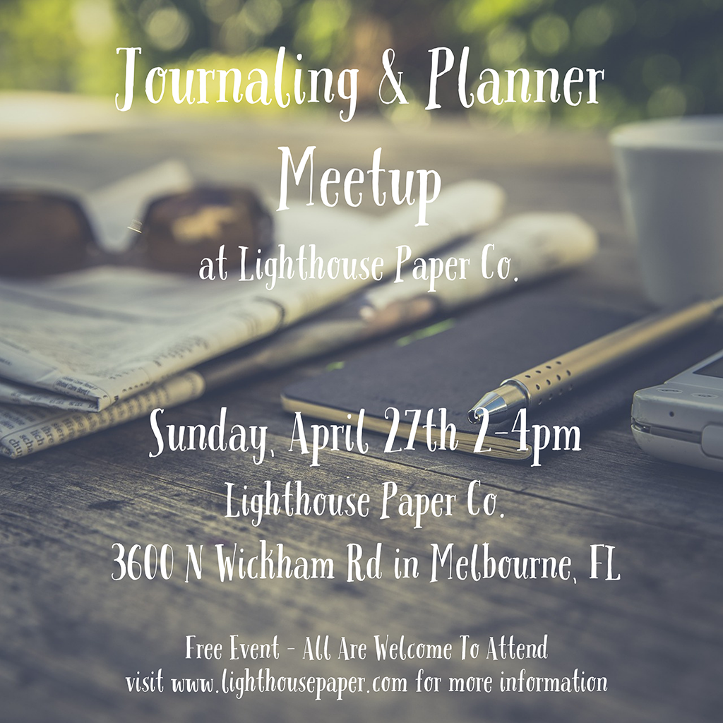 Sunday April 27th at 2 PM | Journal & Planner Meetup