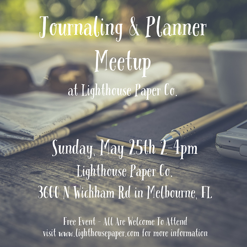 Sunday May 25th at 2 PM | Journal & Planner Meetup