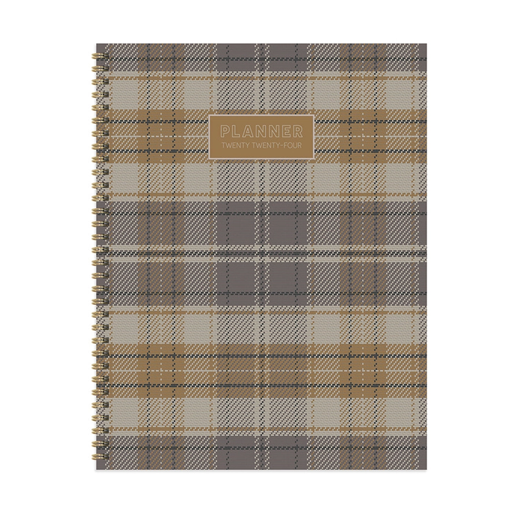2024 Hunter's Lodge Plaid Large Weekly Monthly Planner