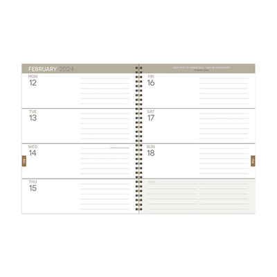 2024 Hunter's Lodge Plaid Large Weekly Monthly Planner