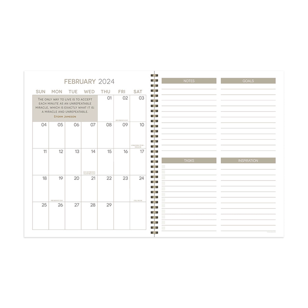 2024 Hunter's Lodge Plaid Large Weekly Monthly Planner