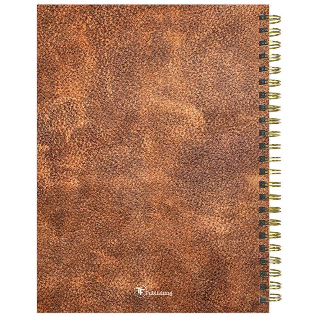 2025 Aged Leather Medium Weekly Monthly Planner