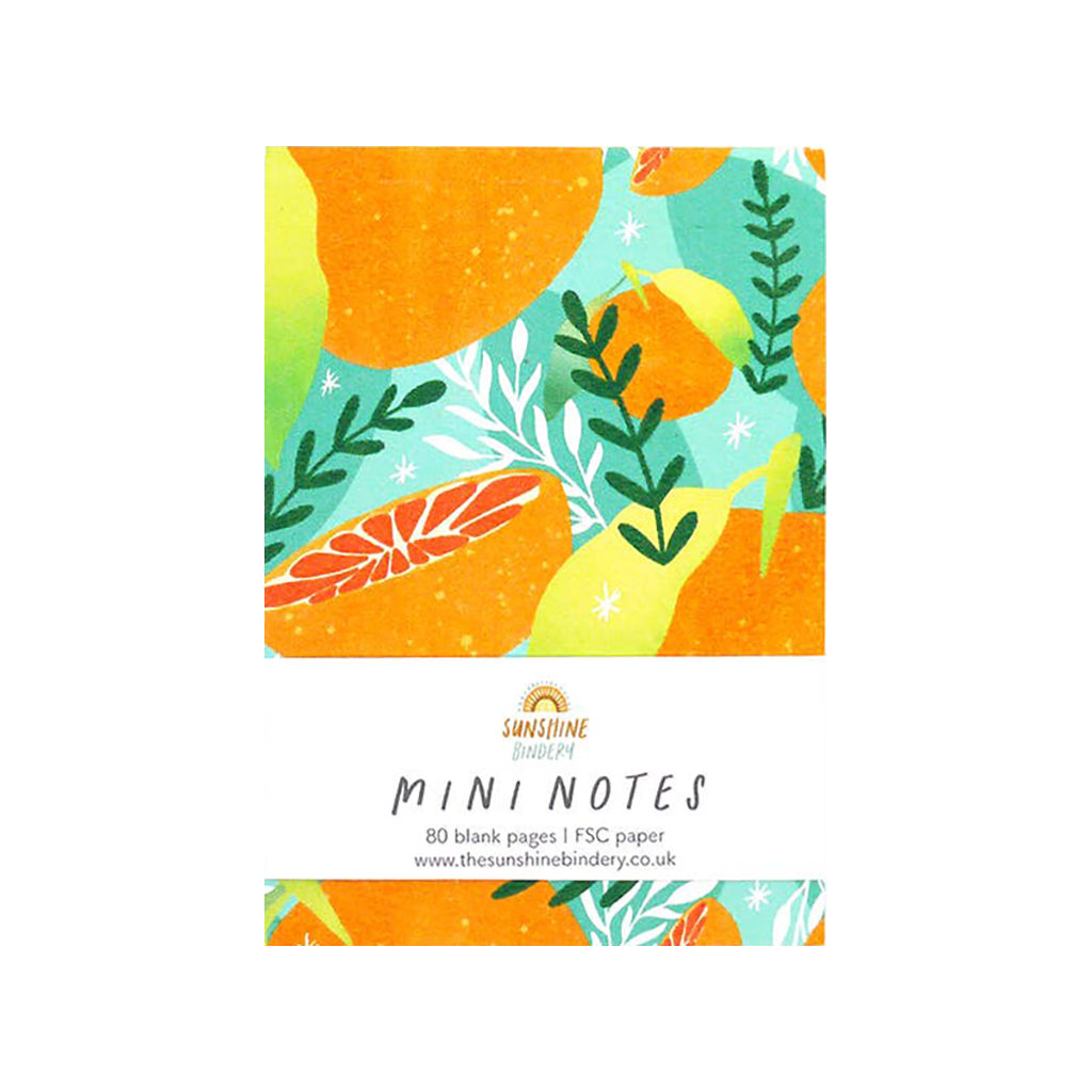 Mini Notes Blank Notepad, A7 - Tropicana Oranges