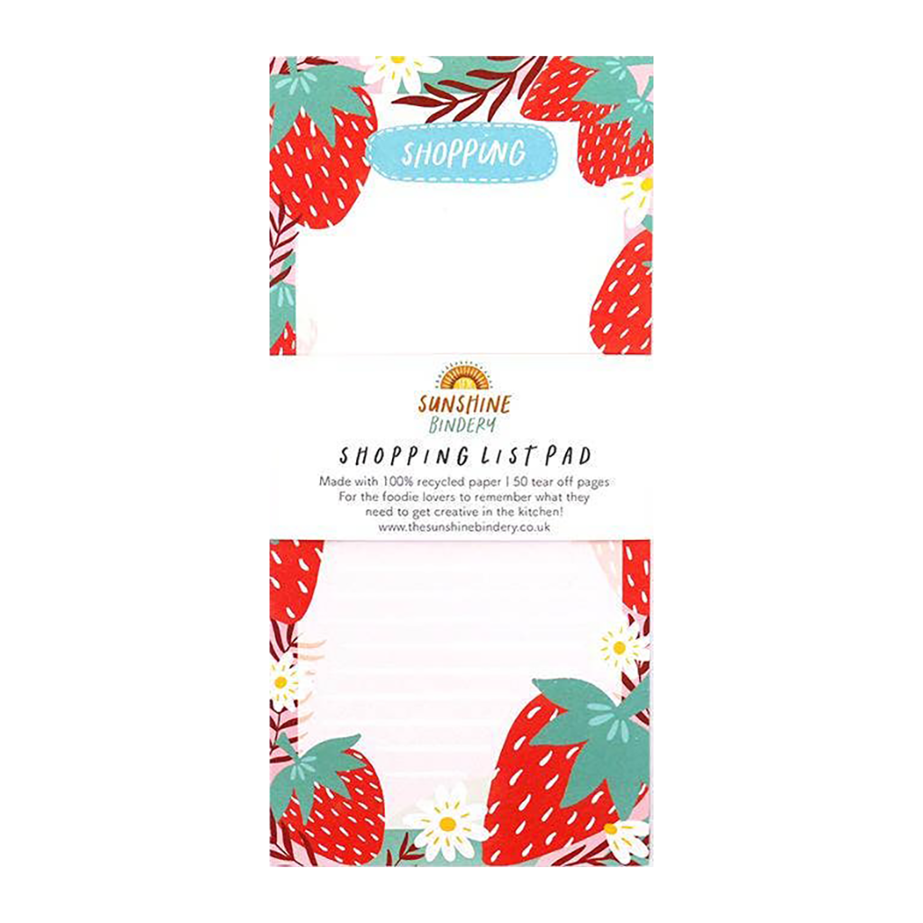 Shopping List Notepad - Strawberries