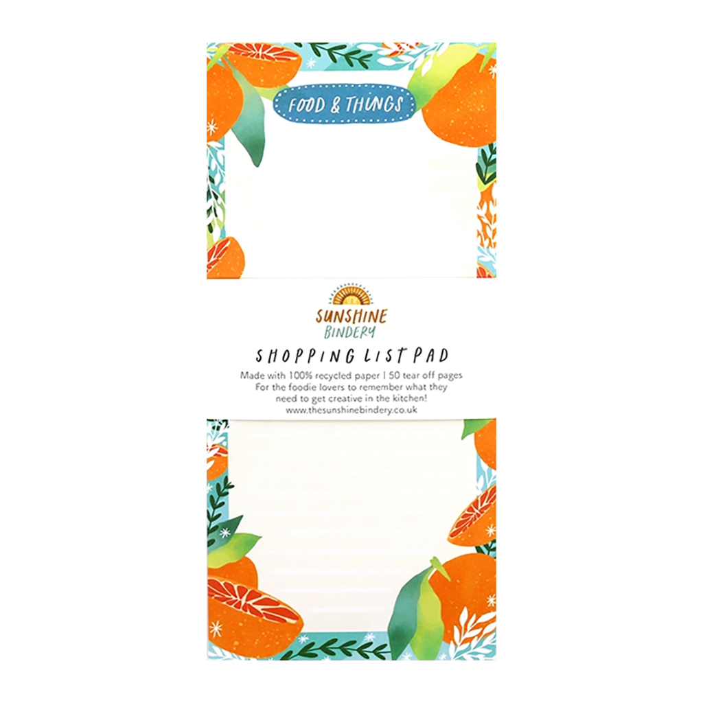 Shopping List Notepad - Tropicana Oranges