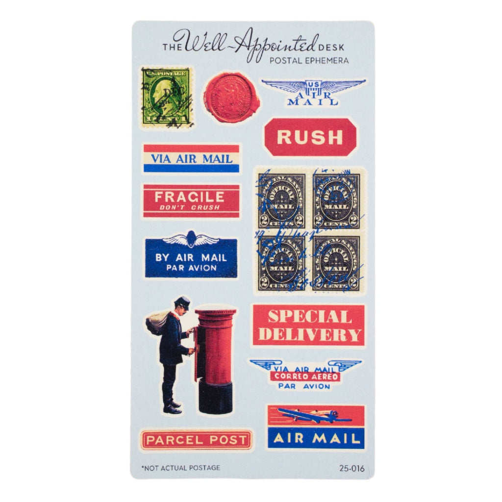 The Well-Appointed Desk Postal Ephemera Sticker Sheet