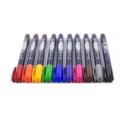 Tombow Fudenosuke Colors Calligraphy Brush Pens, 10 Pk