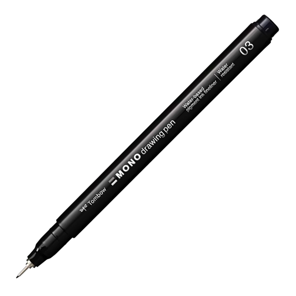 Tombow MONO Drawing Pen, Black Ink - 0.3mm