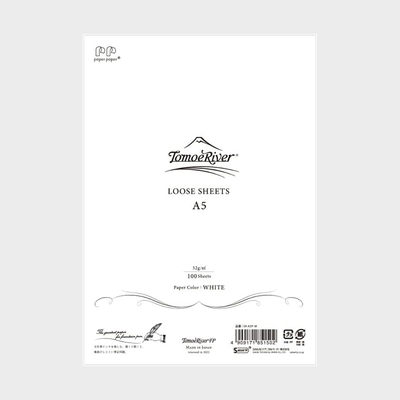 Papel de hojas sueltas Tomoe River, 52 g/m², A5, blanco