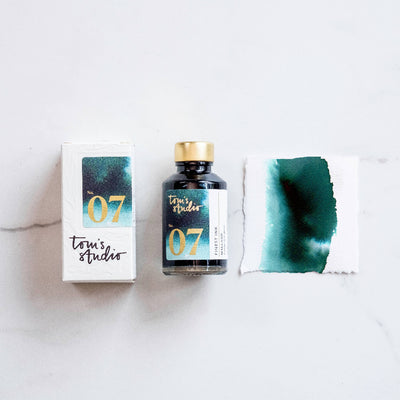 Tom's Studio Fountain Pen Ink, 50ml Bottle - Mallard