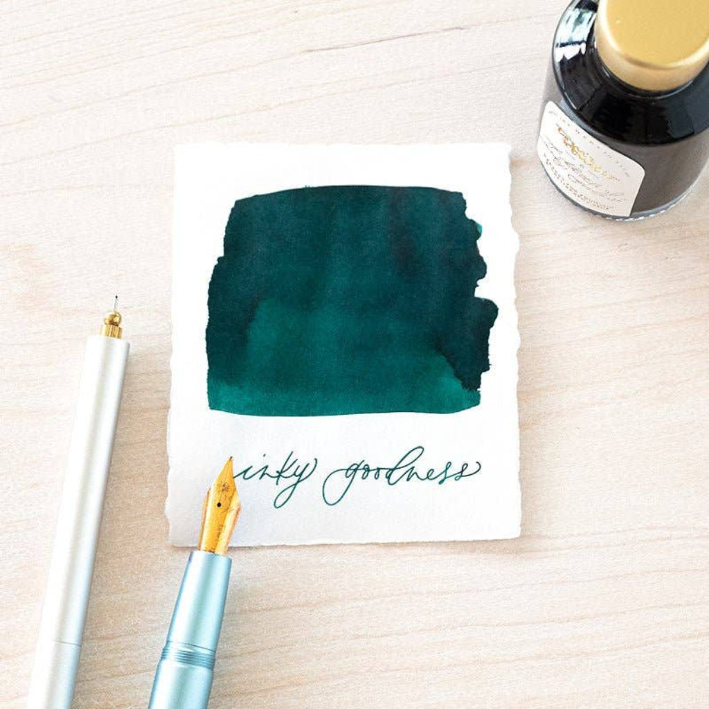 Tom's Studio Fountain Pen Ink, 50ml Bottle - Mallard