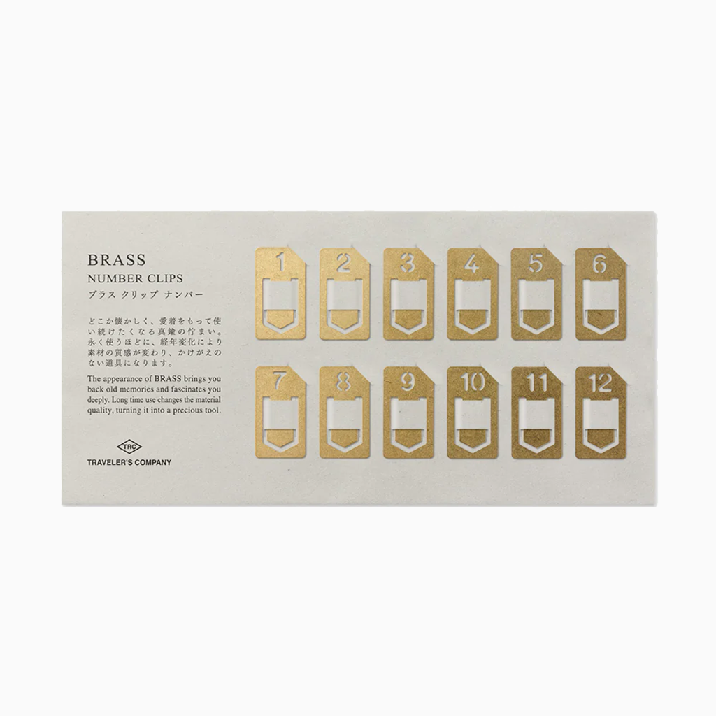 Number Clips Travelers' Company Brass Number Clips