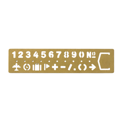 Traveler's Company Brass Number Template Bookmark