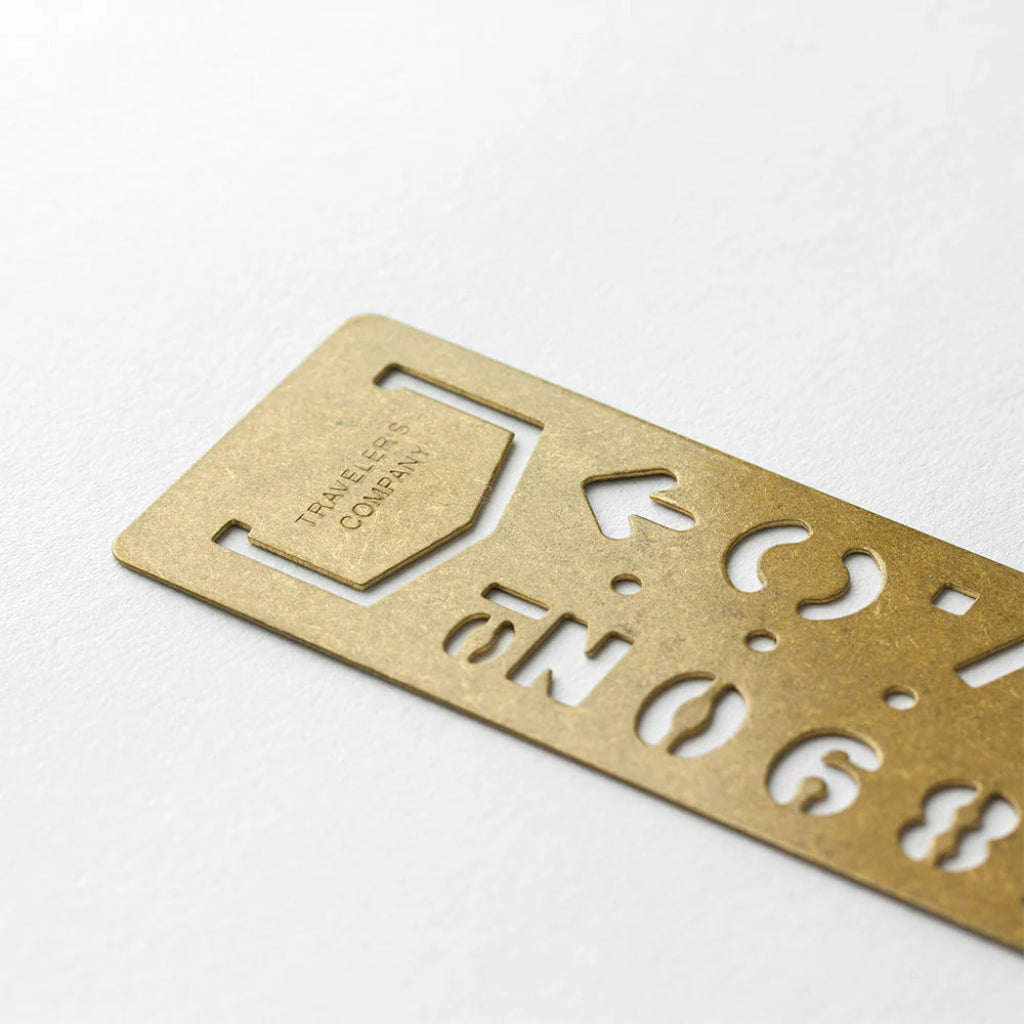 Traveler's Company Brass Number Template Bookmark